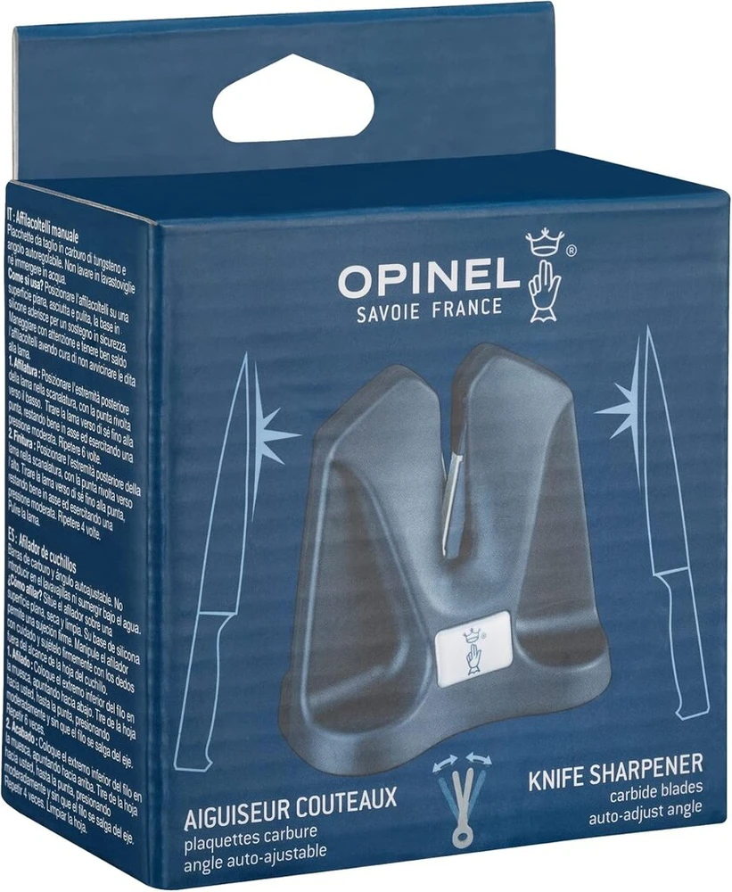 Opinel mėlynas plastikinis peilių galąstuvas 254562