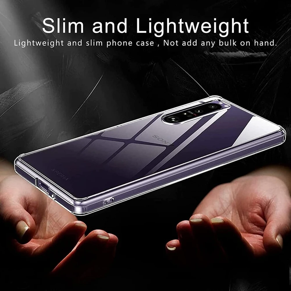 Oprimio Crystal Clear dėklas, skirtas Sony Xperia 1 Iv [silikoninis dėklas] [100 % skaidrus] [pagamintas iš vokiškų medžiagų] [itin plonas] skaidrus telefono dėklas, skirtas Sony Xperia 1 Iv