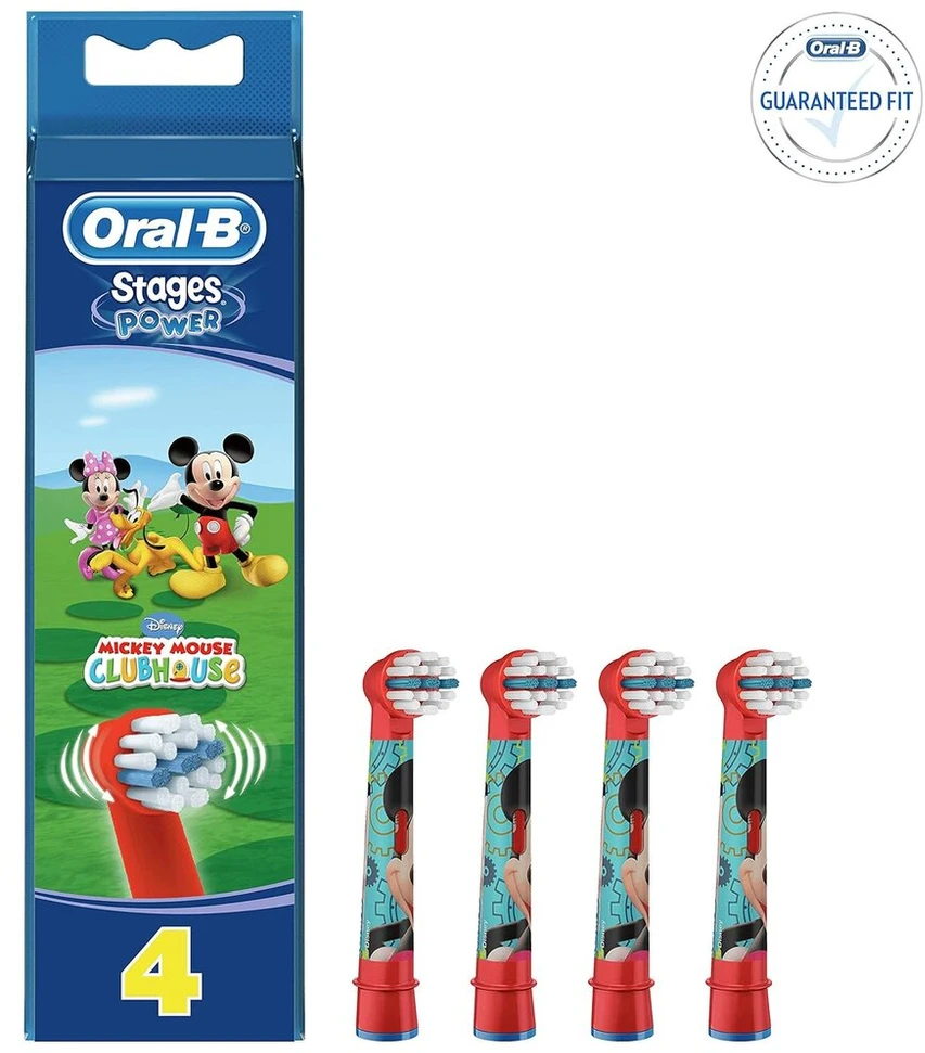 Oral-b Kids šepetėlių galvutės, įvairūs motyvai, 4 vnt.