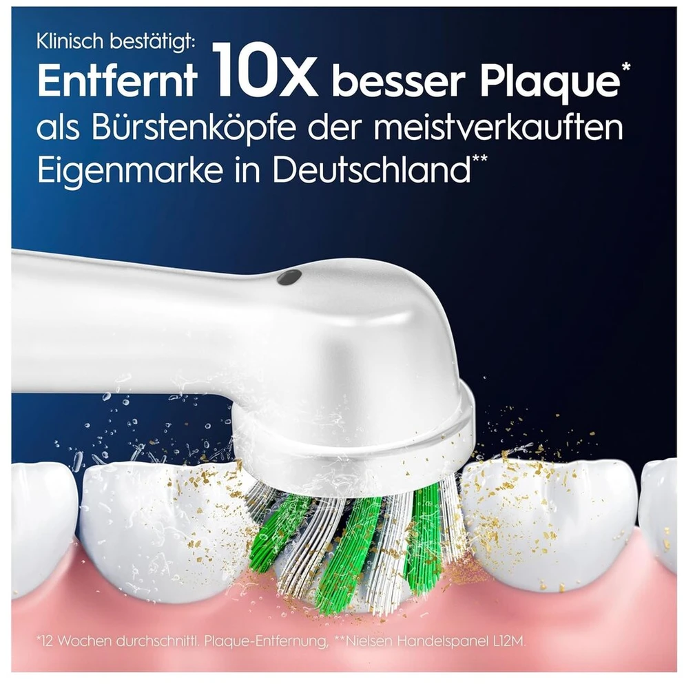 Oral-b Pro Crossaction keičiamosios elektrinio dantų šepetėlio galvutės, 8 vnt., puikus dantų valymas su novatoriškais X formos šereliais, originalus Oral-b dantų šepetėlio priedas, pagaminta