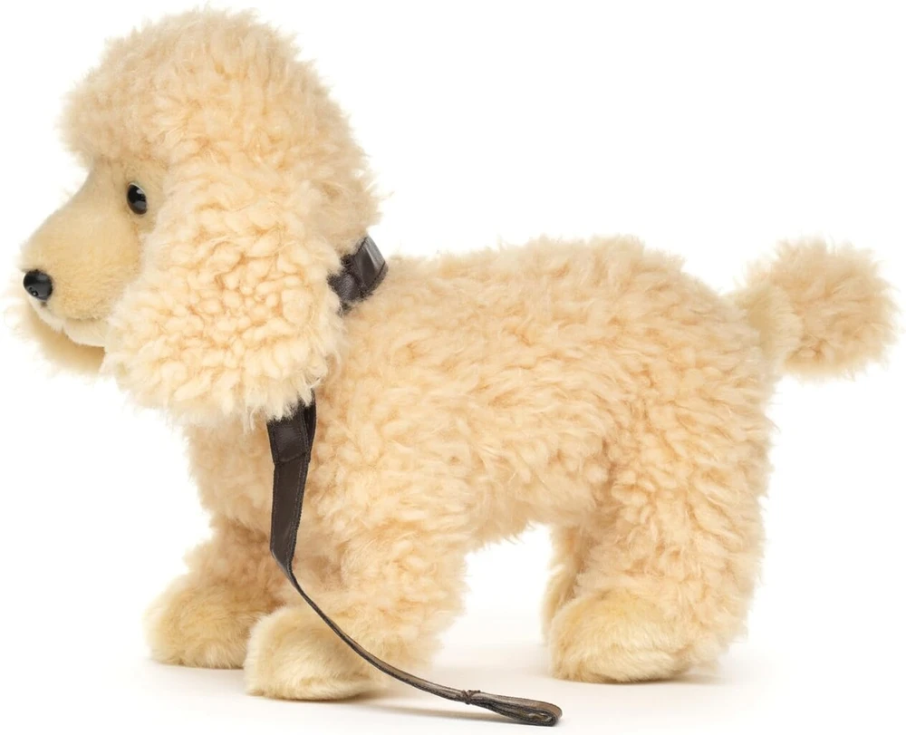 Orange Toys Uni-toys - pudelis abrikosinis, stovintis (su pavadėliu) - 30 cm (ilgis) - pliušinis šuo - pliušinis žaislas, minkštas žaislas