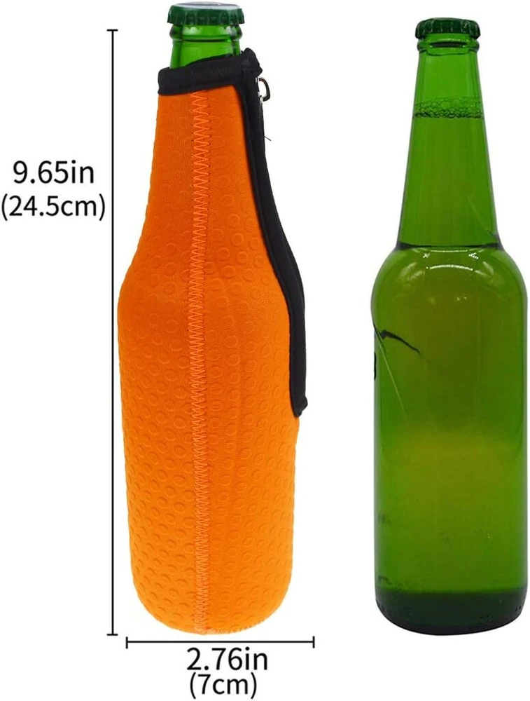 Orchidtent alaus butelių aušintuvas, 6 vnt., 500 ml, neoprenu izoliuotas, sulankstomas alaus butelių aušintuvas / vyno aušintuvas / gėrimų aušintuvas (6 spalvos)