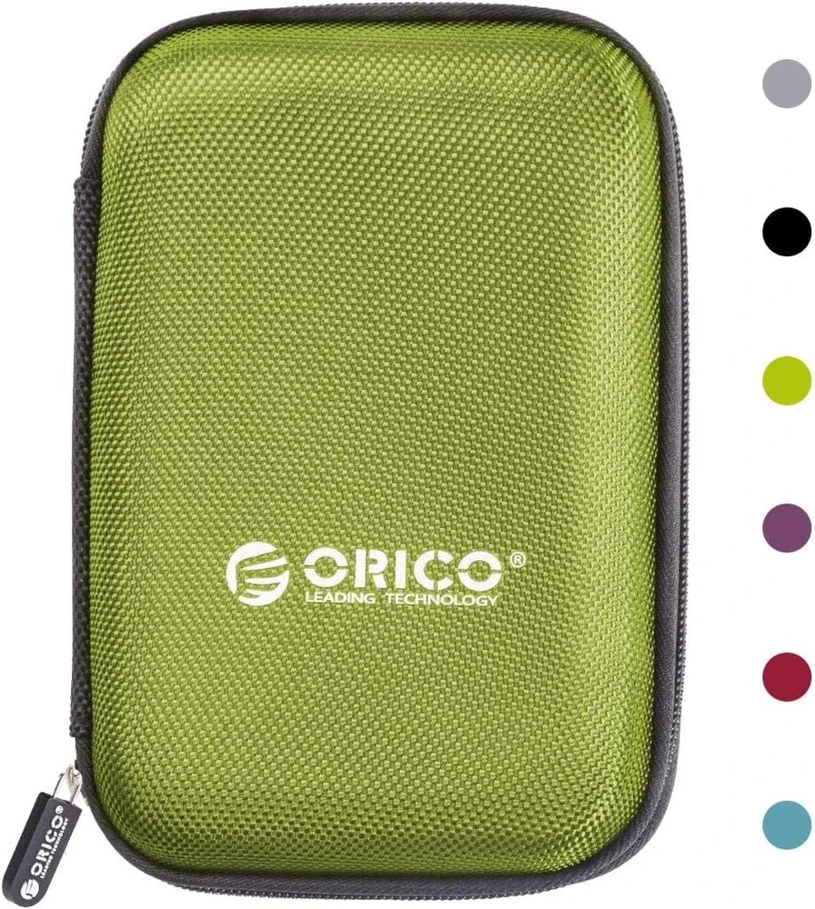 Orico kietojo disko dėklas 2.5 colio hdd ssd dėklas su vidiniu dydžiu 140 x 90 x 25 mm skirtas 2.5 colio kietiesiems diskams ir kompiuterių priedams organizuoti, žalias (phd-25)
