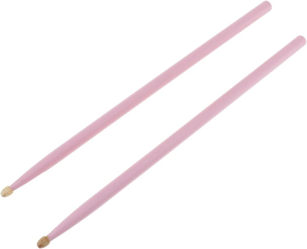 Origlam 2 x 5a 40 cm būgnų lazdelės, 5a klevo medienos būgnų lazdelės, neslystančios būgnų lazdelės, 5a medinės klevo medienos būgnų lazdelės vaikams, studentams ir suaugusiems (rožinės)