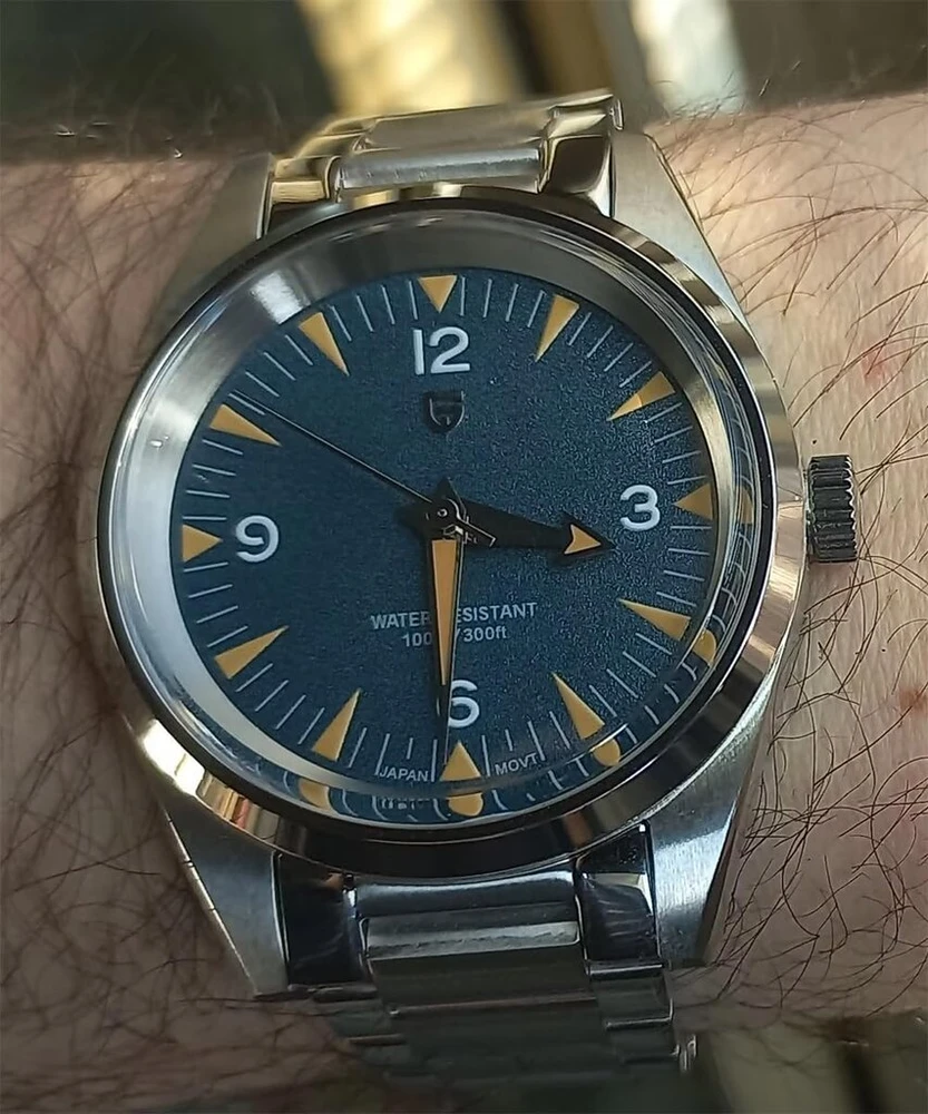 Orizontime Pagani Design minimalistinis kvarcinis vyriškas laikrodis, 38 mm ciferblatas, nerūdijantis plienas, Vh31 mechanizmas, patikimas užsegimas