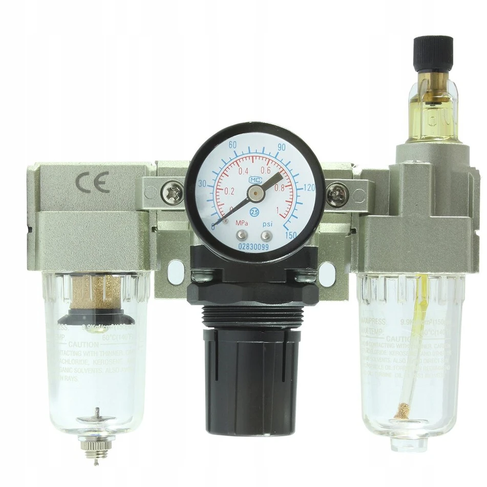 Oro filtras su reduktoriumi ir alyvuote 1/4'' Fc