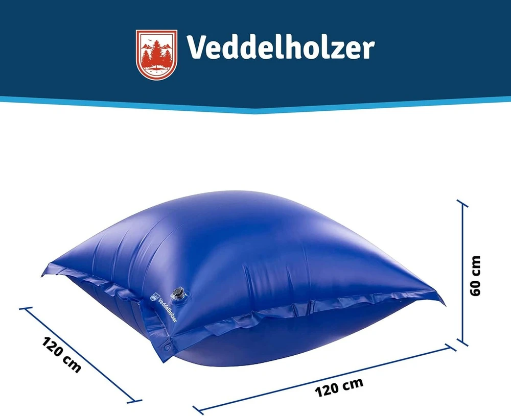 Oro pagalvė baseinui 120x120 cm su 4m virve