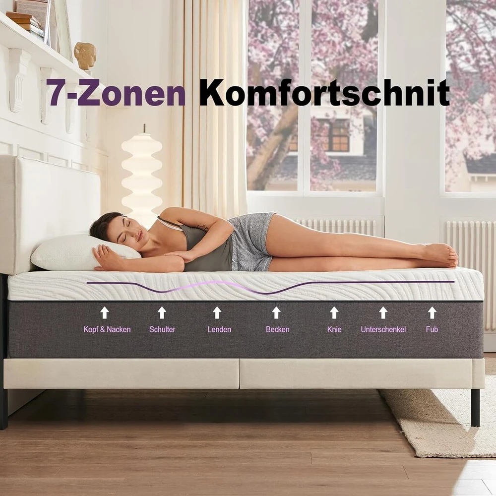 Ortopedinis šaltojo putplasčio čiužinys 140 x 200 cm, 20 cm aukščio, kietumas H3, nuimamas kvėpuojantis užvalkalas, Twirest komforto putų čiužinys 140 x 200 cm