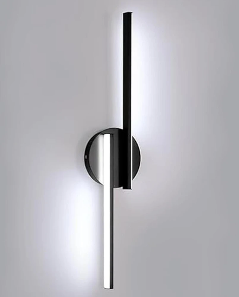 Osairous sieninis šviestuvas led modernus 55 cm, 22 w 2475 lm led sieninis šviestuvas juodas, sieninis apšvietimas prieškambariui 6500 k šaltai balta miegamojo koridoriaus svetainės laiptams