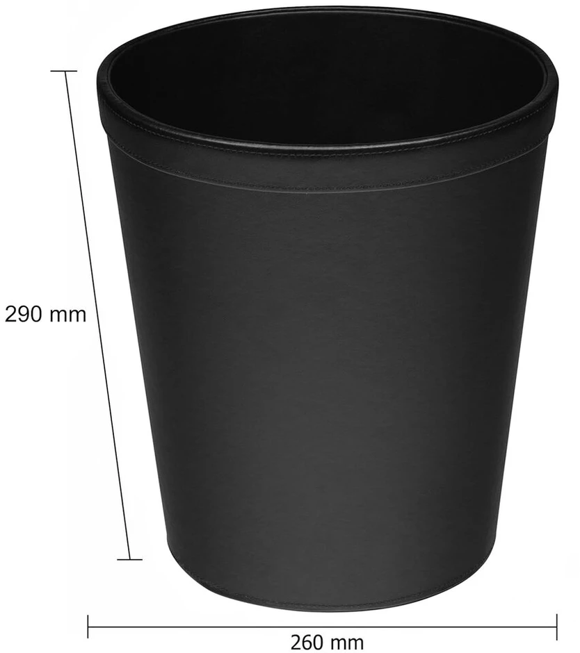 Osco šiukšliadėžė iš dirbtinės odos - juoda, Blackpuwb29