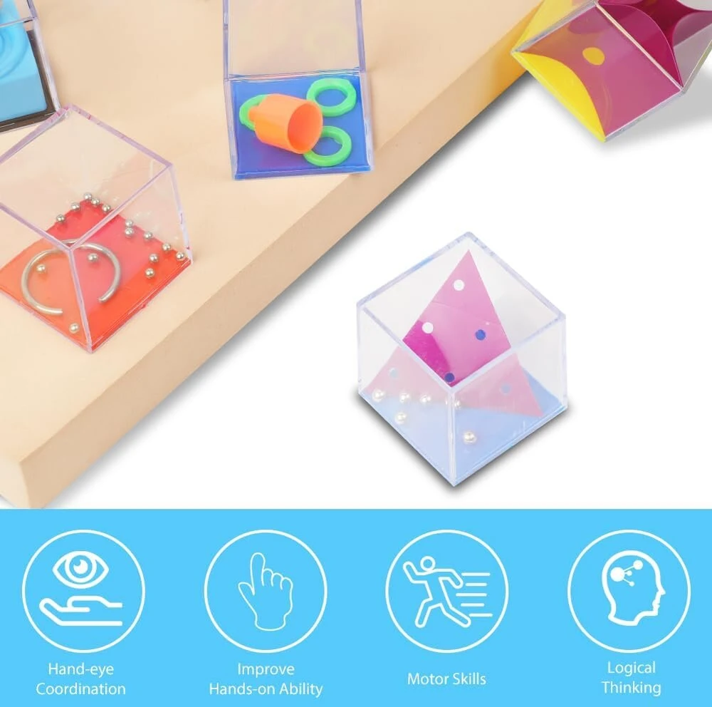 Osdue 24 vnt. kantrybės žaidimų rinkinys, mini dėlionės vaikams, 3d kantrybės žaidimai, advento kalendoriaus įgūdžių žaidimai, suvenyrai, dovanos vakarėliams, dovanėlės