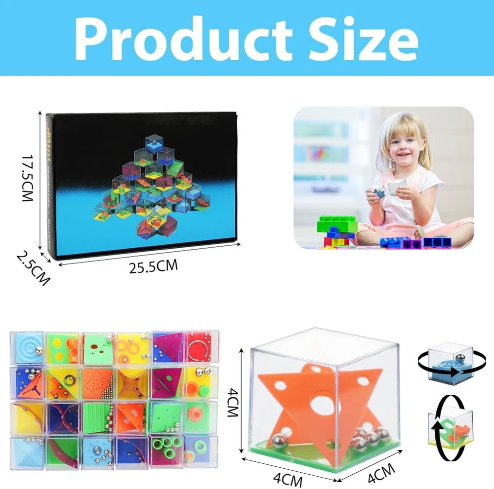Osdue 24 vnt. kantrybės žaidimų rinkinys, mini dėlionės vaikams, 3d kantrybės žaidimai, advento kalendoriaus įgūdžių žaidimai, suvenyrai, dovanos vakarėliams, dovanėlės