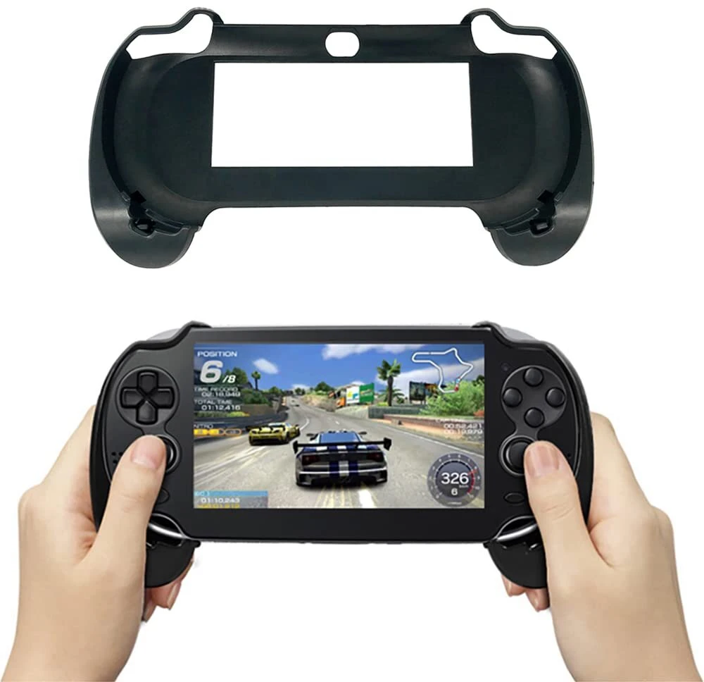 Ostent patvarus joypad plastikinis lankstus laikiklis, suderinamas su Sony Ps Vita 1000, juodos spalvos