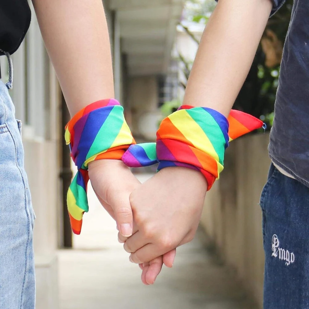 Ototec 15 dalių vaivorykštės spalvų Lgbt pasididžiavimo bandana, galvos juosta, apyrankė, šalikėlių rinkinys, skirtas važinėjimui, jogai, mankštai, gėjų pasididžiavimo aksesuarai