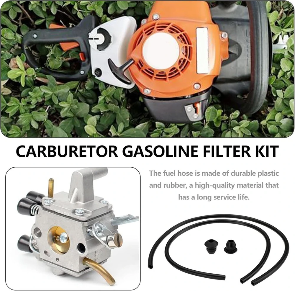 Ototec Karbiuratoriaus benzino filtro rinkinys, suderinamas su Stihl Fs75 Fs80 versija Fs85, su degalų žarnos filtru ir guminiu kamščiu