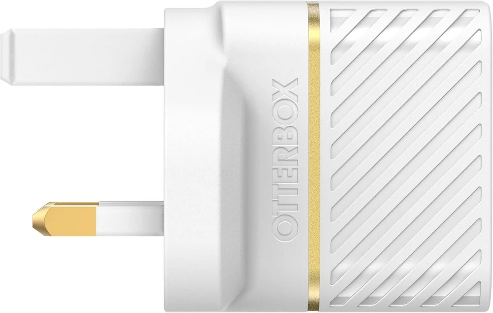 Otterbox Usb-c Uk įkroviklis 20 W, greito įkrovimo funkcija išmaniesiems telefonams ir planšetiniams kompiuteriams, atsparus smūgiams ir tvirtas, baltas
