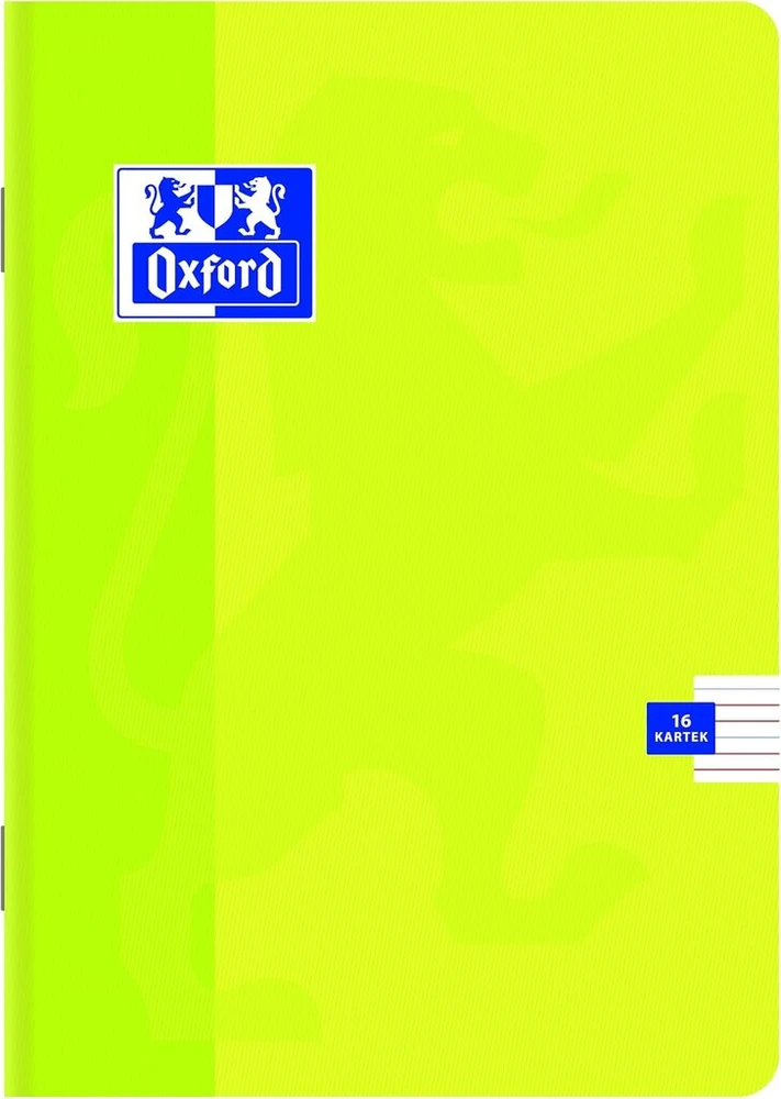 Oxford Touch pratybų sąsiuvinis A5, 16 lapų, spalvotos dvigubos linijos, su paraštėmis, Optic Paper 90 g, minkštas laminuotas viršelis, sąsiuvinių rinkinys biurui ir mokyklai, 10 vnt., įvairių spalvų