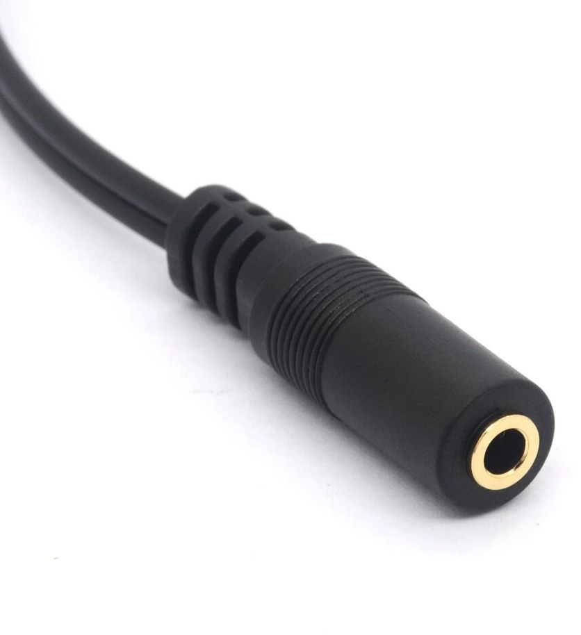 Paauksuotas 3,5 mm lizdas į 2 Rca kištukus audio stereo Y skirstytuvo kabelis Av adapteris išmaniesiems telefonams, planšetiniams kompiuteriams ir Mp3 grotuvams, namų kinui - 30 cm