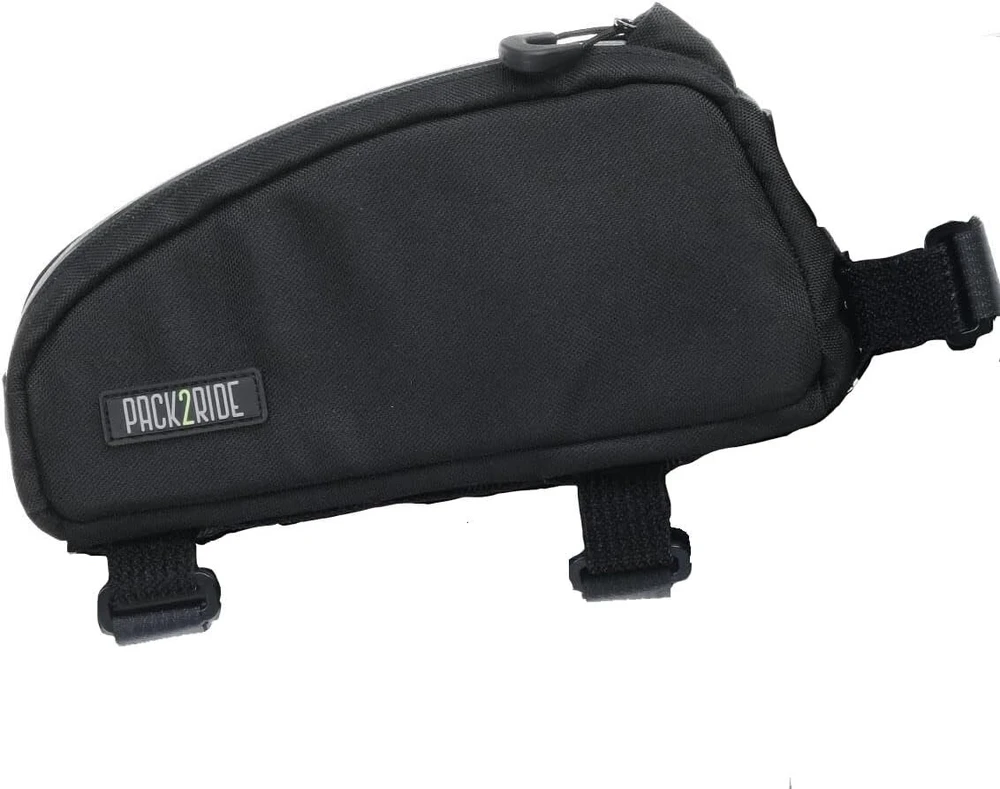 Pack2ride Toprock viršutinio rėmo krepšys - atsparus vandeniui patvarus cordura audinys, skirtas kasdieninei dviračių įrangai laikyti, rėmo krepšys, skirtas plento, žvyro dviračiams, juodas (1l)