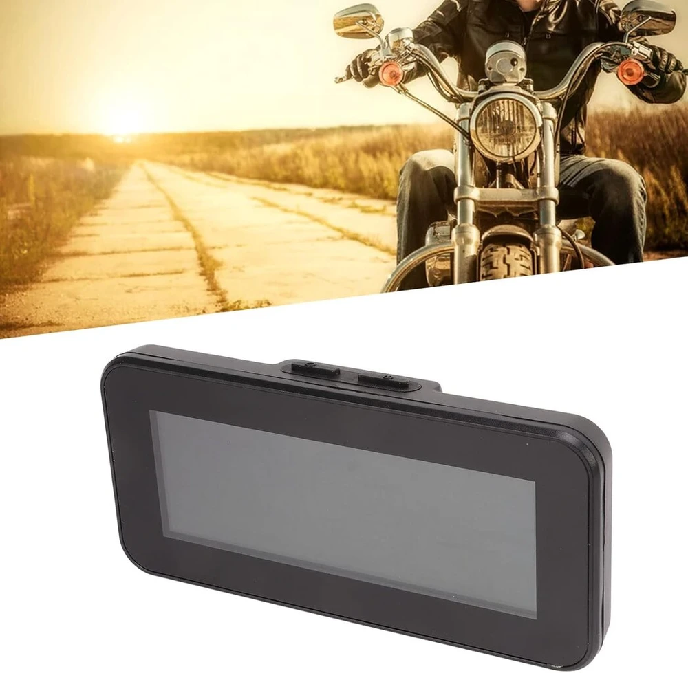 Padangų slėgio stebėjimo sistema Abs atspari aukštai temperatūrai gradientinis matuoklis Gps Hud ekranas su 2 išoriniais Tpms davikliais motociklams