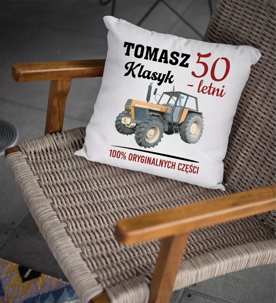 Pagalvė + puodelis 50-ajam gimtadieniui 50 metų Ursus + bet koks vardas