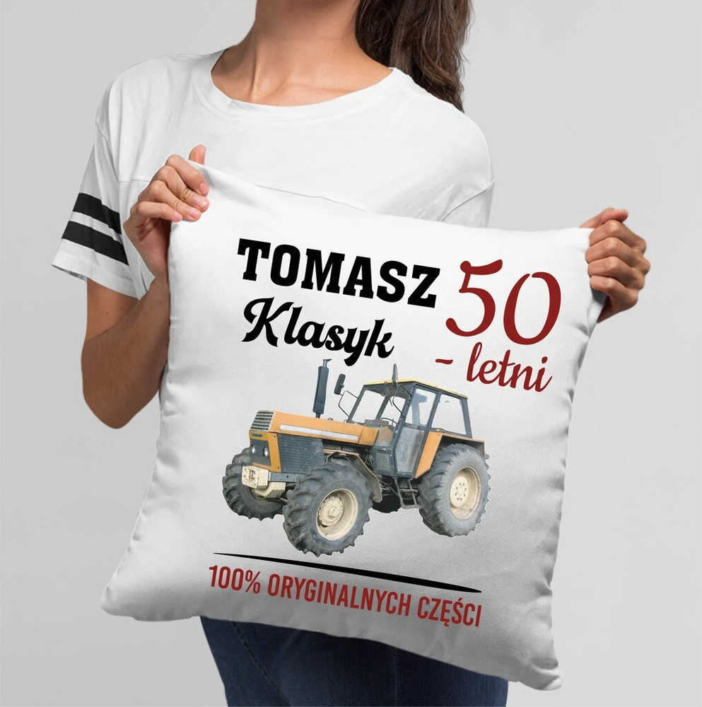 Pagalvė + puodelis 50-ajam gimtadieniui 50 metų Ursus + bet koks vardas