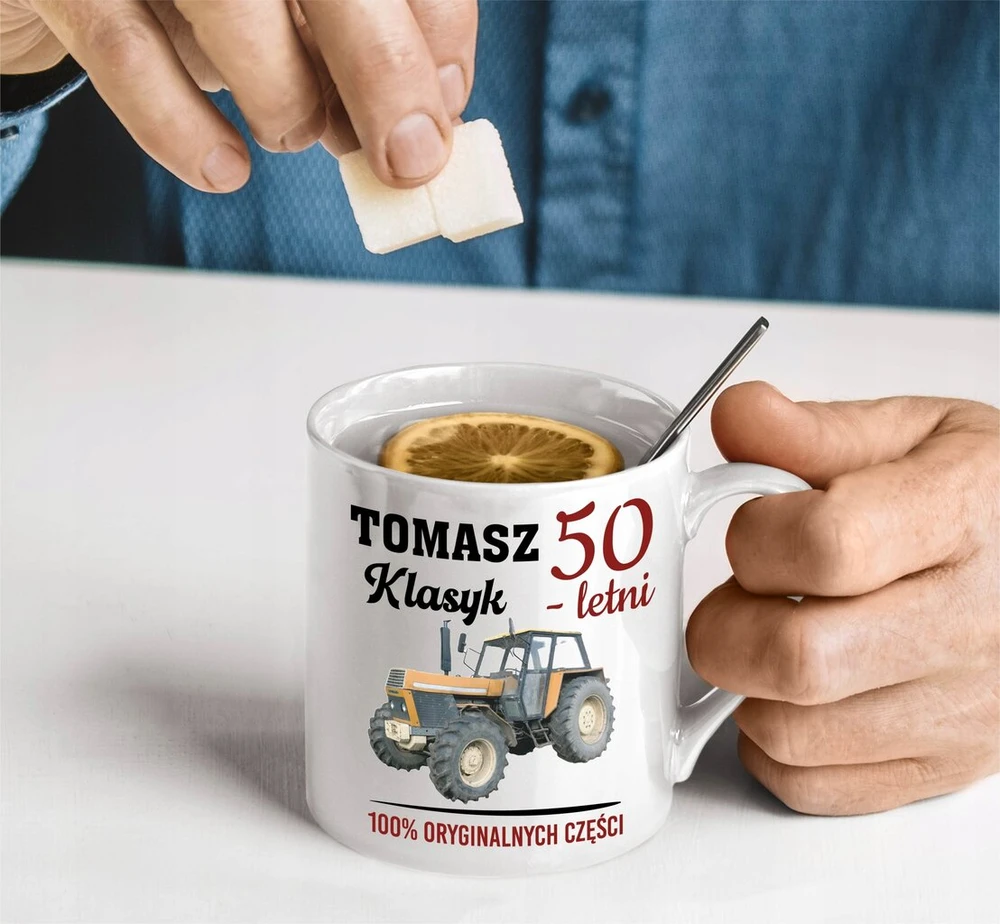 Pagalvė + puodelis 50-ajam gimtadieniui 50 metų Ursus + bet koks vardas