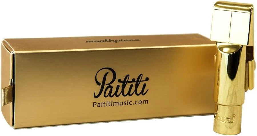 Paititi profesionalus soprano saksofono pūstukas, metalinis, paauksuotas, Nr. 6