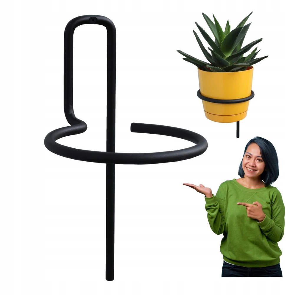 Pakabinama metalinė gėlė Loft vazonas 14cm, juodas