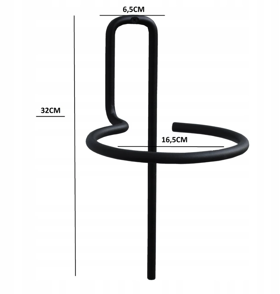 Pakabinama metalinė gėlė Loft vazonas 14cm, juodas