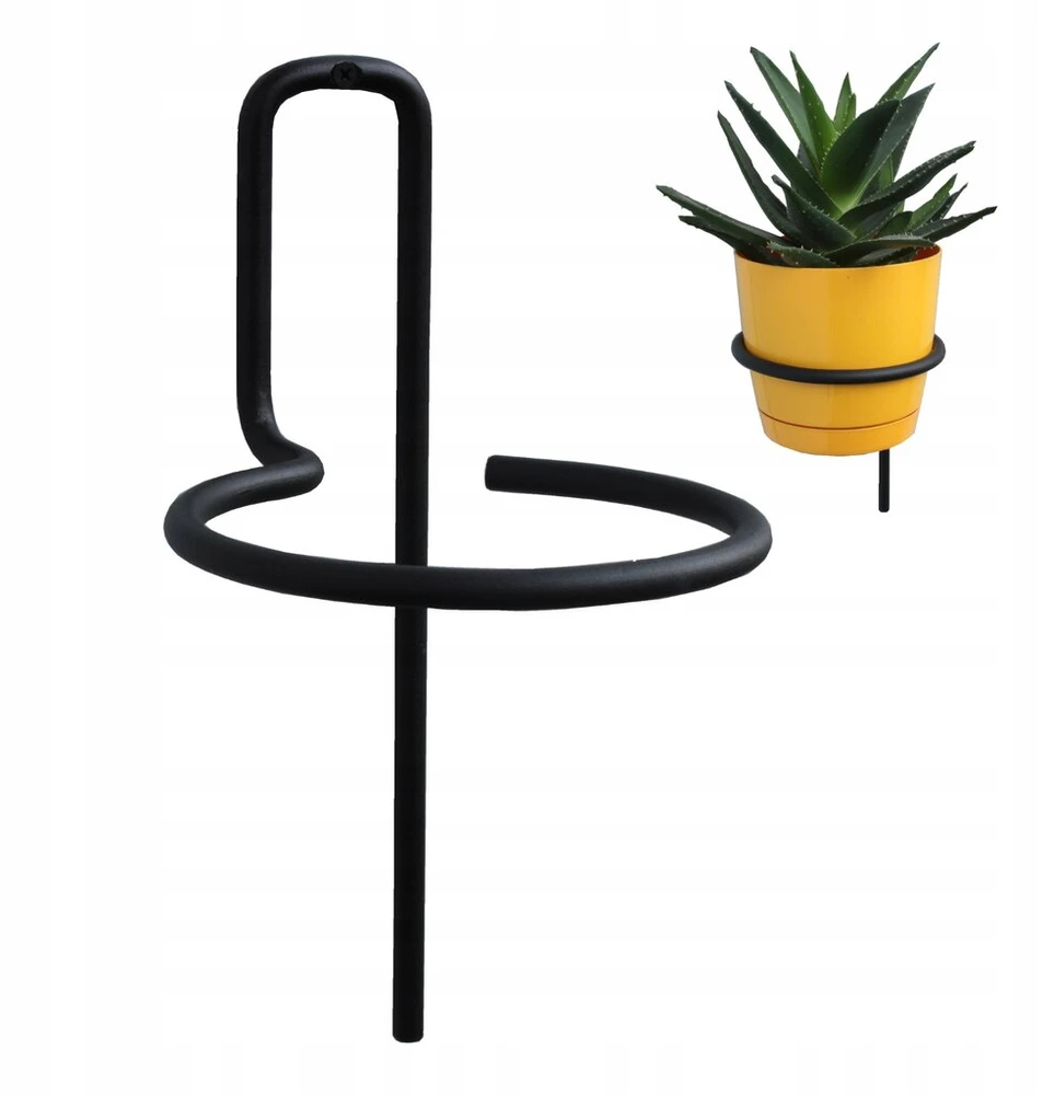 Pakabinama metalinė gėlė Loft vazonas 14cm, juodas