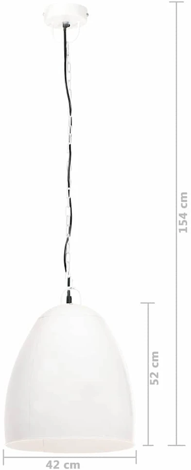 Pakabinamas šviestuvas, baltas, 42cm, 25W, apskritas, E27