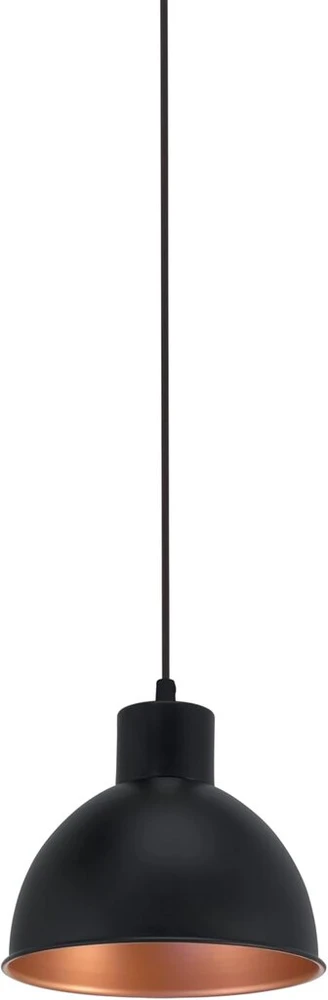Pakabinamas šviestuvas Eglo Truro, 21 cm, E27, juodas/varinis