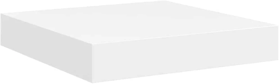 Pakabinamos lentynos, 4vnt., baltos, 23x23,5x3,8cm, MDF