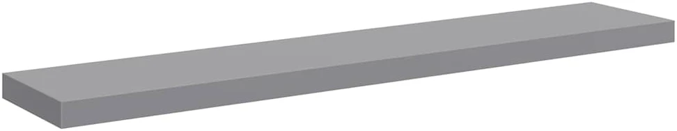 Pakabinamos lentynos, 4vnt., pilkos, 120x23,5x3,8cm, MDF