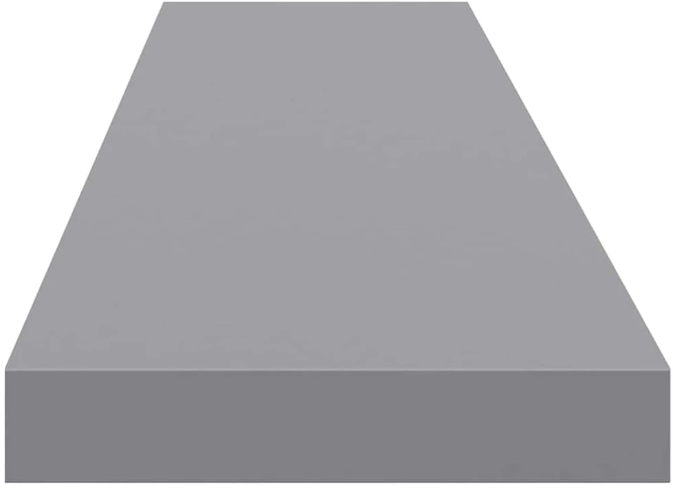 Pakabinamos lentynos, 4vnt., pilkos, 120x23,5x3,8cm, MDF