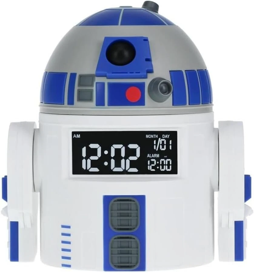 Paladone R2d2 žadintuvas – oficialiai licencijuota „žvaigždžių karų“ atributika su R2d2 garsais, puiki dekoracija „žvaigždžių karų“ gerbėjams su žadintuvo laikmačiu, maitinamas per usb