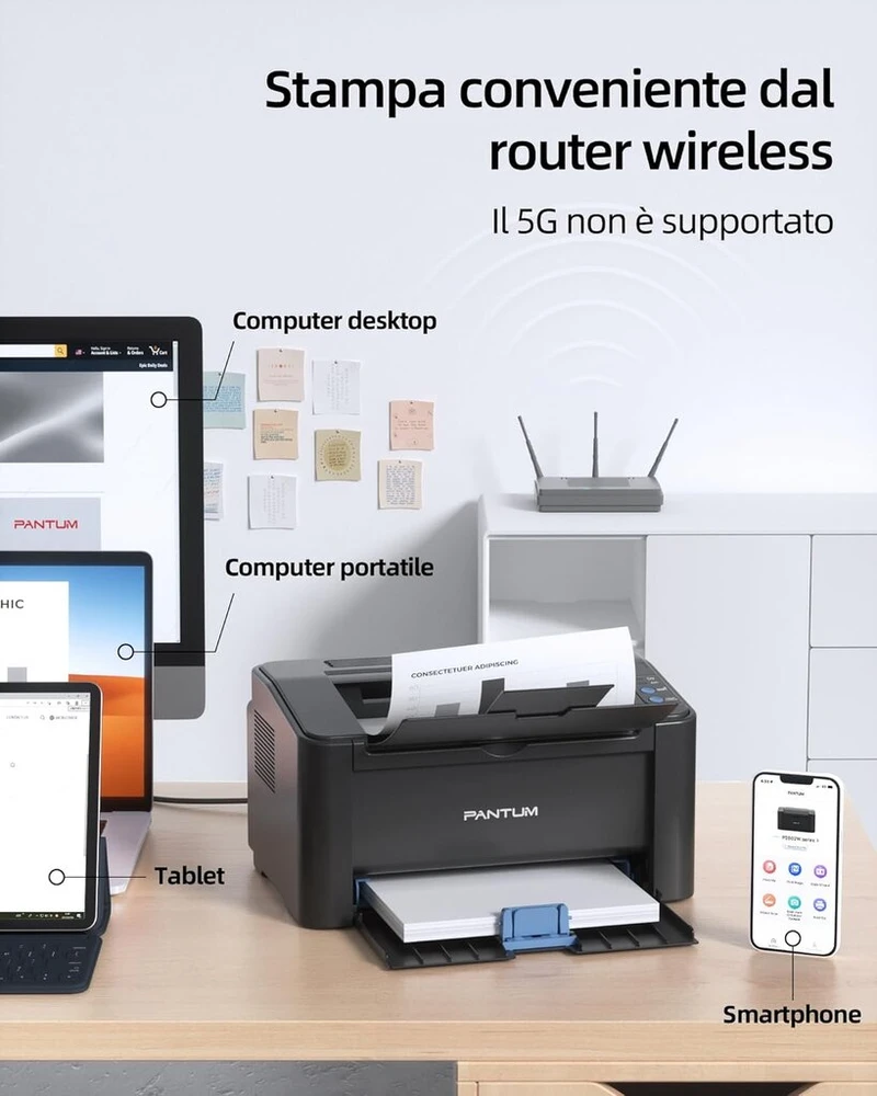 Pantum P2502w Lazerinis spausdintuvas su Wifi