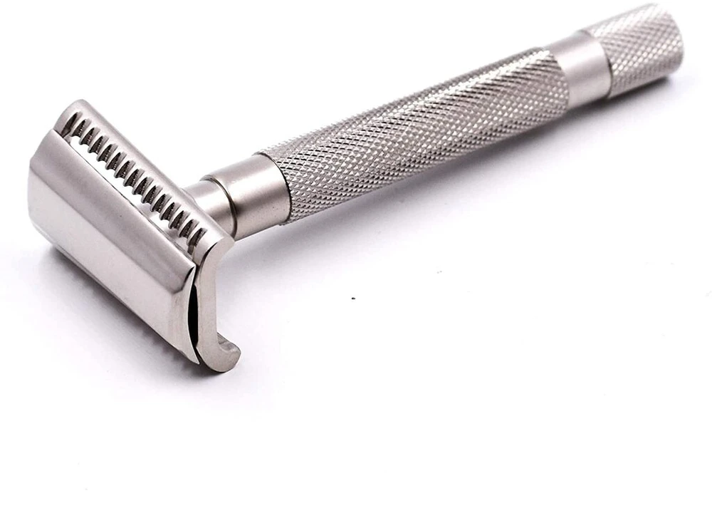 Parker 55sl-sc dvigubo ašmens skustuvas, satino chromo apdaila