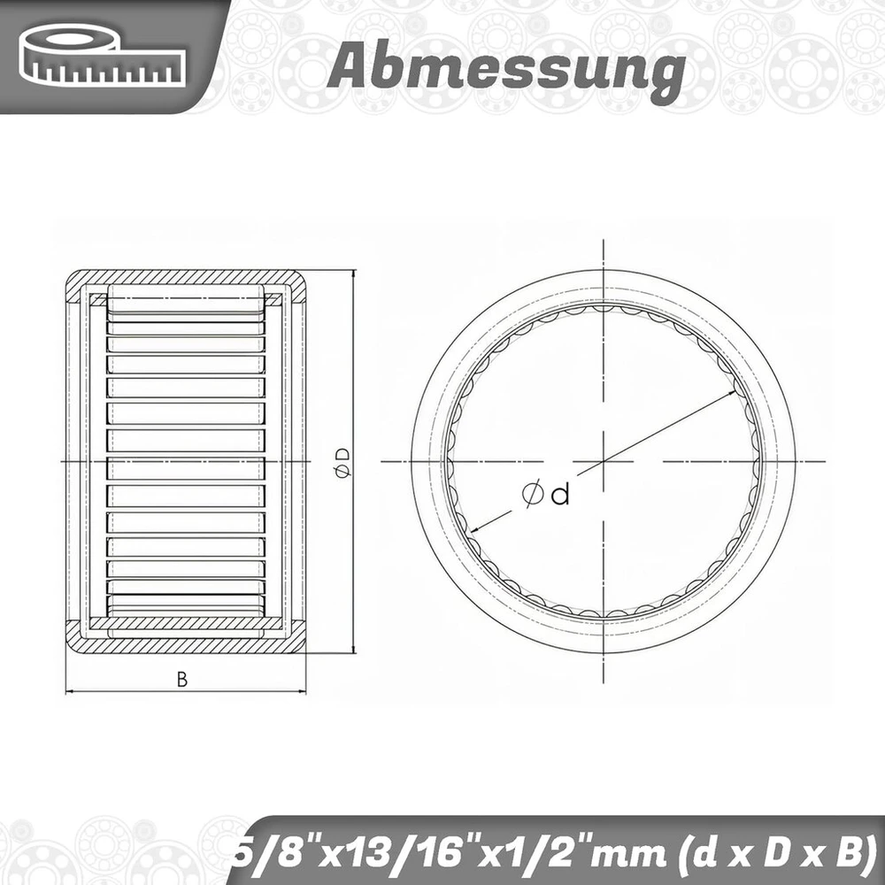 Parts and Parts adatinė įvorė Sce 108 5/8"x13/16"x1/2" mm