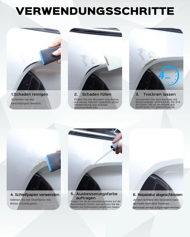 Parts4ev 611/a / 611 Grigio Alluminio Metallic/alluminio Pilkas Metallic retušavimo dažų rinkinys, skirtas Fiat, tikslus atitikmuo – skirtas įbrėžimams ir atplaišoms retušuoti