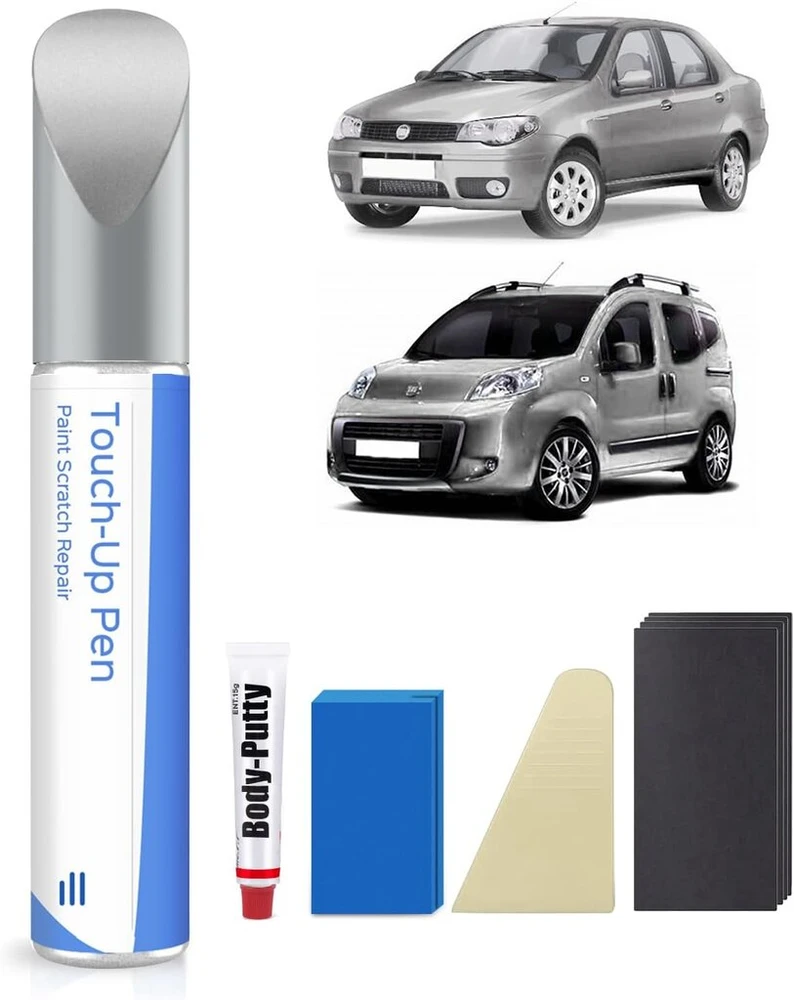 Parts4ev 611/a / 611 Grigio Alluminio Metallic/alluminio Pilkas Metallic retušavimo dažų rinkinys, skirtas Fiat, tikslus atitikmuo – skirtas įbrėžimams ir atplaišoms retušuoti