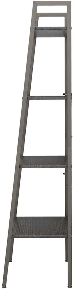 Pastatoma lentyna, 4 aukštų, juodos spalvos, 56x35x140cm