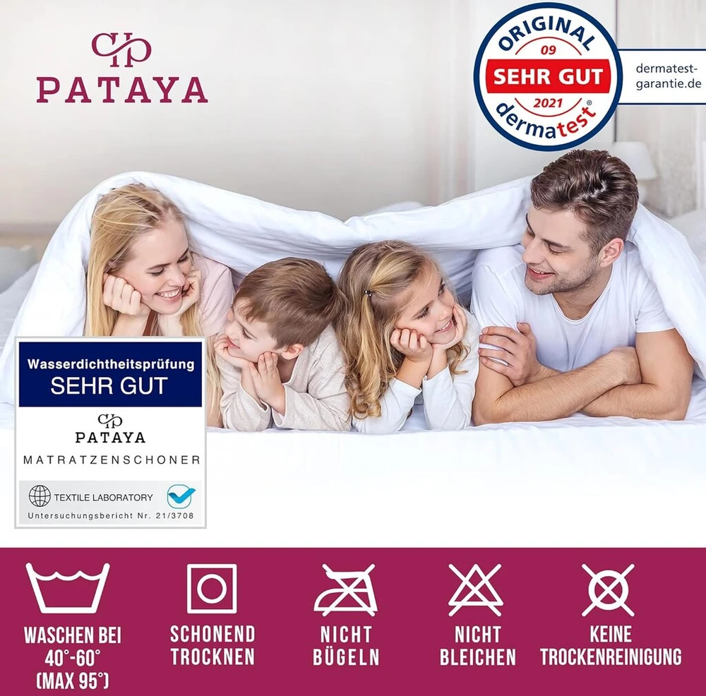 Čiužinys Pataya antčiužinis 80 x 200 cm, neperšlampamas, baltas