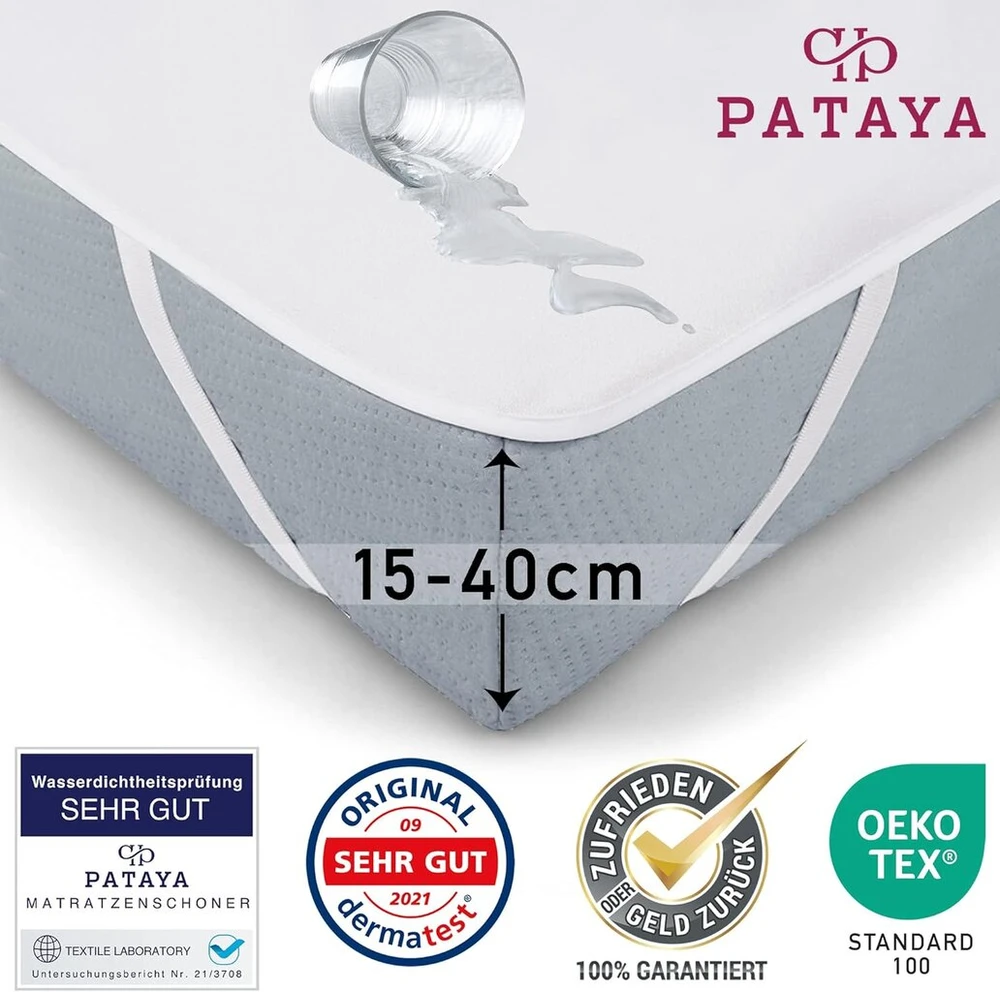 Čiužinys Pataya antčiužinis 80 x 200 cm, neperšlampamas, baltas