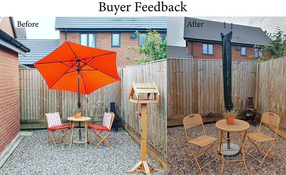 Patio Plus apsauginis uždangalas skėčiams 160 x 24 x 24 cm, neperšlampamas, su raišteliu apačioje, žalias