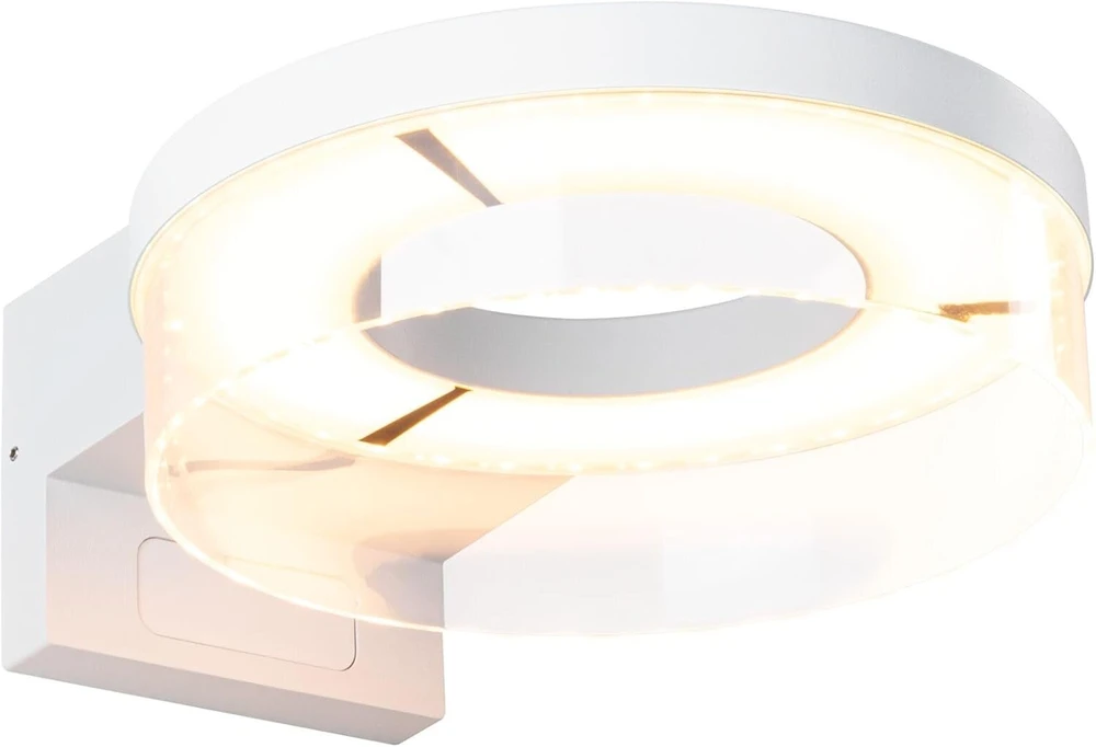 Paulmann 93114 led lauko sieninis šviestuvas zigbee 3.0 capera su judesio davikliu, draugiškas vabzdžiams, ip44, 231 mm, reguliuojama šiluma, 12.5 w, 800 lm, 230 v, baltas aliuminis