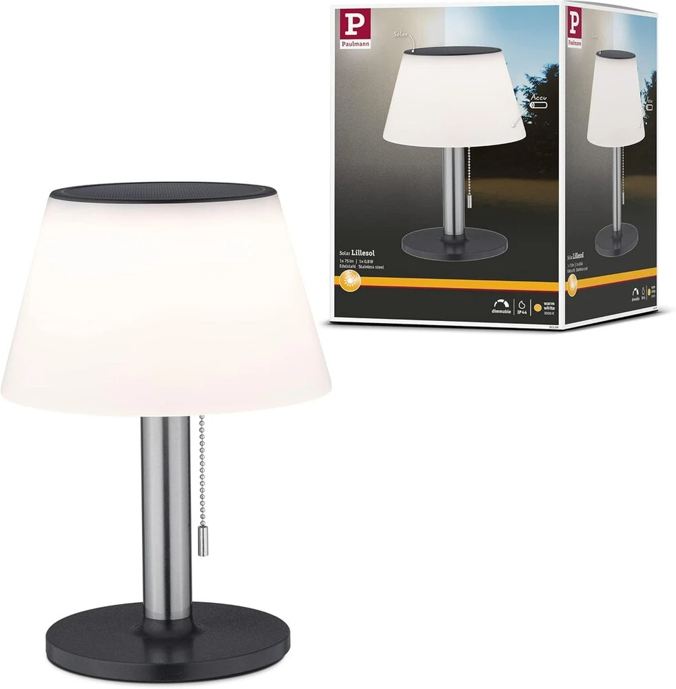 Paulmann 94267 Cordless Cupulino šviestuvas, apvalus lauko Led akumuliatorinis šviestuvas su 1 x 1.3 W reguliuojamu mobiliu šviestuvu, skaidrus, antracito spalvos akumuliatorinis šviestuvas, plastikas, belaidis, 3000 K, 1.3 W, Cupolino, 94267
