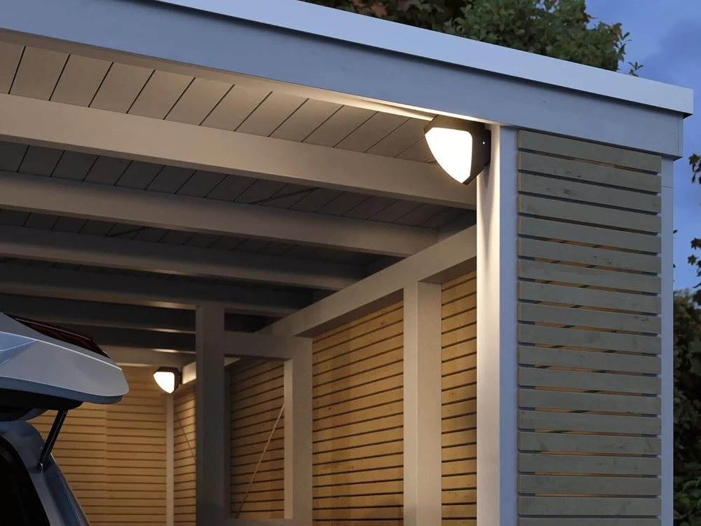 Paulmann Ikosea 94519 Park + Light Led lauko sieninis šviestuvas Ip44 su 2 x 2.8 W šiltai baltais antacito spalvos lauko plastikiniais apšvietimo sistemos šviestuvais 3000 K