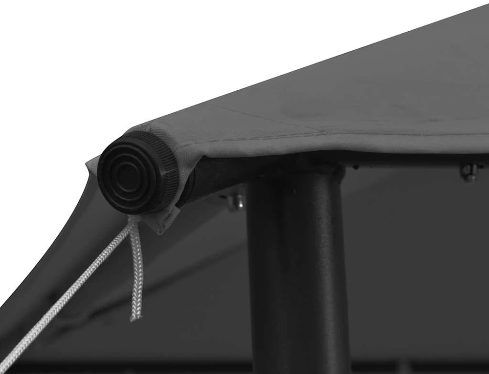 Pavėsinė, antracito spalvos, 3x3m, audinys ir plienas, 180 g/m²